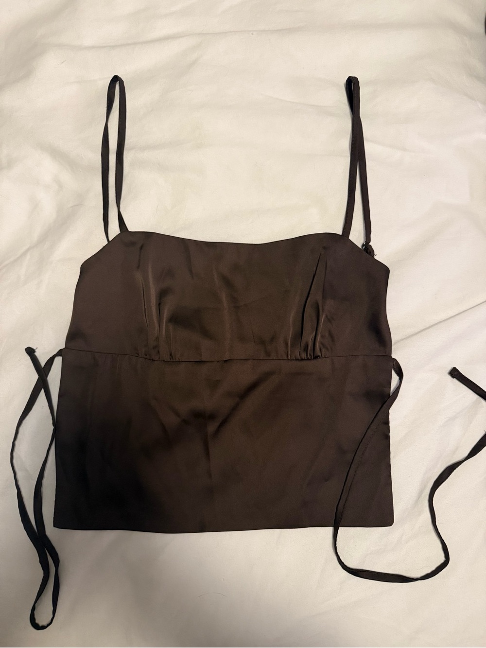 Edikted Satin Open Back Top Size M